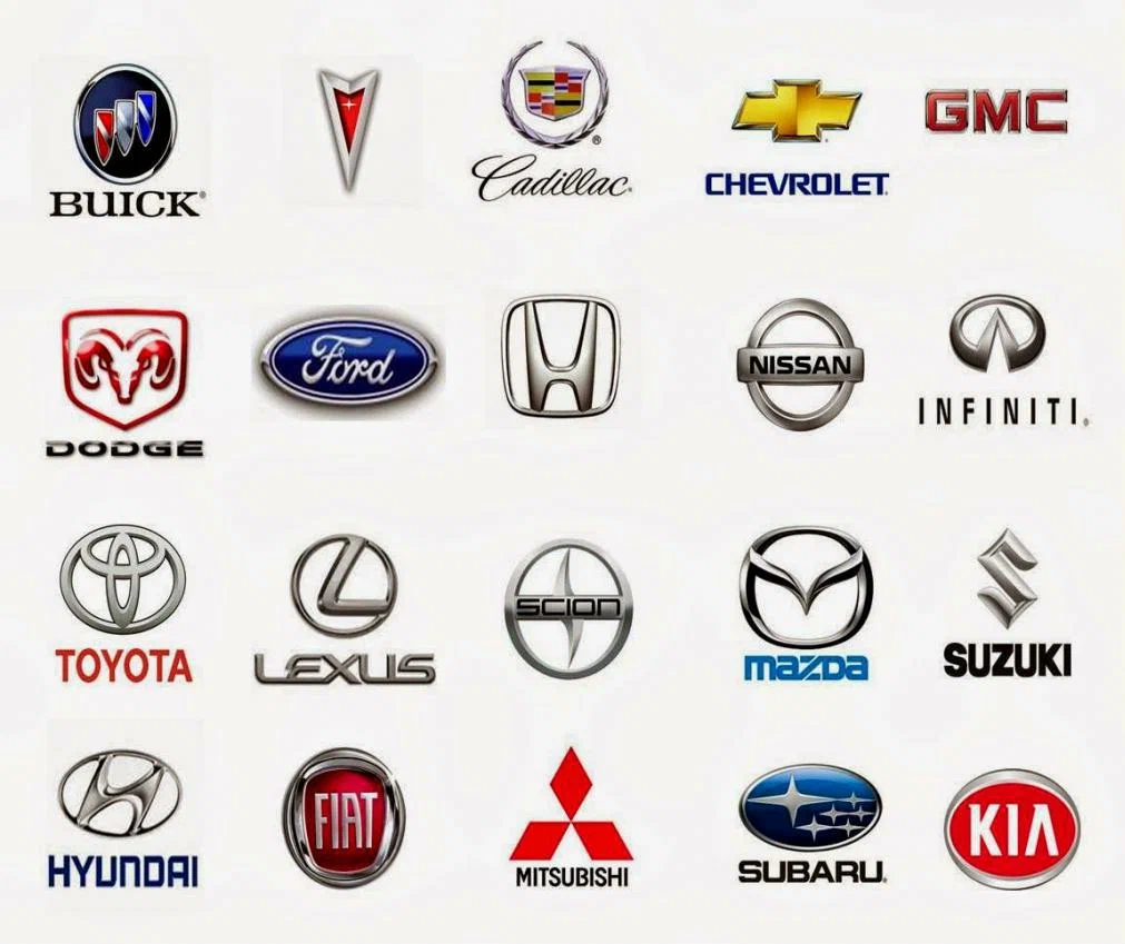 Логотипы известных автопроизводителей